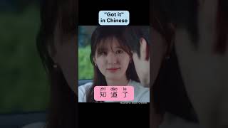 “Got it” in Chinese #chinese #mandarin #learnchinese #chinesedrama #cdrama #cdramas #fyp #fypシ