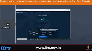 Demonstration on Intro to Cloud based geospatial data processing by Mr. Ravi Bhandari
