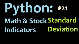 Python Standard Deviation part 2: Programming in Python, and Graphing in Matplotlib