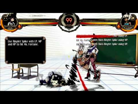 Skullgirls Tutorial Mode: Lesson 5 Special and Blockbusters attacks