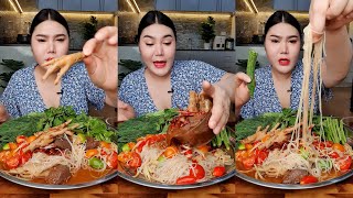 ตำซั่วน้ำยาป่าตีนไก่ แกล้มผักแบบจุกๆ | ไอซ์ซี่ กินยั่ว