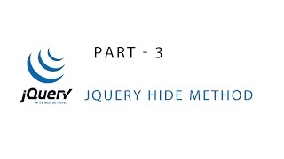 Jquery Tutorial | Hide() Method