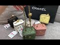 chanel mini小金球 四‮包子盒方‬化妆包 ，chanel单肩斜挎手提包手袋视频实拍。更多精品添加微信