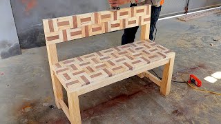 Amazing Woodworking Projects For Your Home // Build A Outdoor Bench Unique And Easy To Make