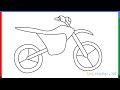 How to draw a Dirt bike step by step for beginners