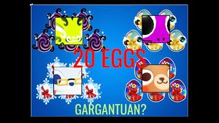 I opened 20 EXCLUSIVE EGGS FOR A GARGANTUAN in pet sim 99