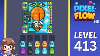 Pixel Flow Level 413 Solution Walkthrough