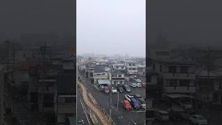 Snow in nagoya japan❄️ #japanvlog #shortvideo #salju #beautifuljapan #japan