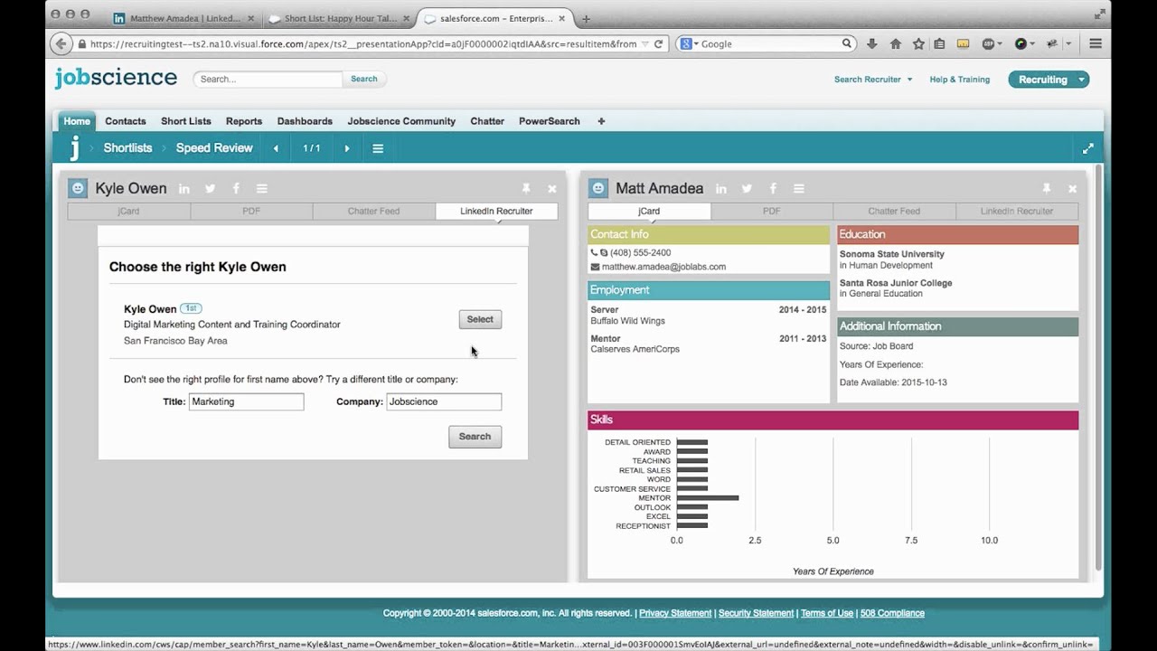Jobscience Linkedin Integration Youtube