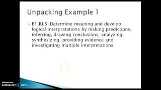 R2 HS ELA Unpacking Standards