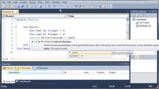 Visual Basic Tutorial 09 Math Operators