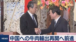 日中外相会談 中国への牛肉輸出再開へ前進