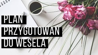 PLAN PRZYGOTOWAŃ DO WESELA