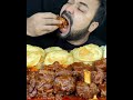 huge spicy mutton rogan josh soft luchi puri naan salad chili onion asmr mukbang eating show