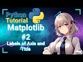 Python Data Science Tutorial: Matplotlib #2 Labeling Axis and Title