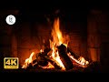 Crackling Fireplace w/ Thunder, Rain & Howling Wind Sounds - 10 Hours 4K
