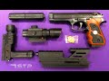 Realistic Toy Gun with Silencer and Laser - Unboxing and Assembling Toy Gun Parts