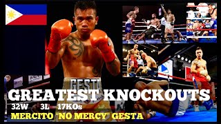 FILIPINO BOXER MERCITO “NO MERCY” GESTA GREATEST KNOCKOUTS HIGHLIGHTS