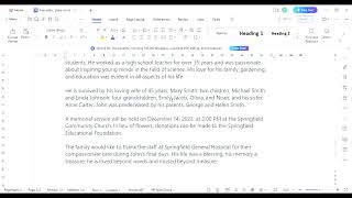 Effortlessly Create with Our Free Editable Obituary Template Word!