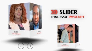 JavaScript Image Slider || 3D Rotating Image with Html and Css