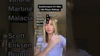 Southampton Vs Manchester United Player Rating