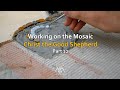 Making the mosaic Christ the Good Shepherd - Lamb