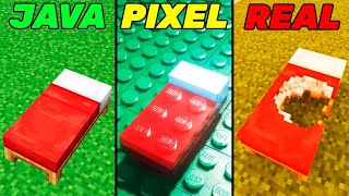 minecraft java vs pixel vs real compilation