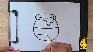 How to Draw easy honey jar