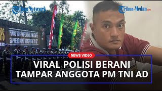 Viral Oknum Polisi Berani Tampar Anggota PM TNI AD Dipinggir Jalan Saat Bantu Orang Menyebrang