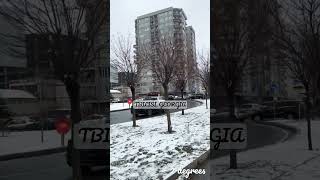 Snow in Tbilisi Georgia 2023 #youtubeshorts #snowfall #snow #თოვლი #winter #winteriscoming