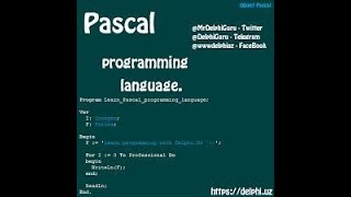 Programming In Pascal Language PART - 1 (Basic)