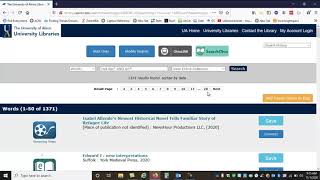 Using the Basic Keyword Search in the UA Libraries Catalog