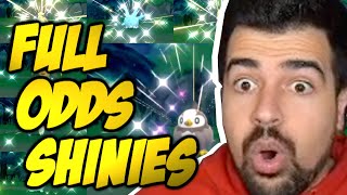 10 FULL ODDS SHINY POKEMON REACTIONS LIVE BDSP COMPILATION!