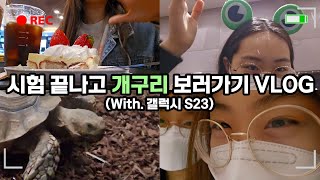 [VLOG] 드디어 중간고사 끝!🥳ㅣ여러분 벼락치기는 하지 마세요...🫠ㅣ개구리 보러가기🐸ㅣ고등학교 3학년 브이로그✨️(With. 갤럭시 S23)