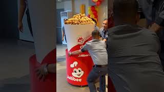 A giant bucket of Chicken Joy #momlife #jollibee #food