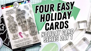 Make 4 Stunning Holiday Cards from Minimal Supplies | Holiday Day Card Series Day 1