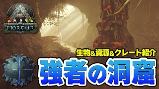 【ARK フィヨルド】一度に28個のクレートが取れる！？強者の洞窟の紹介です！【PS5公式PVE】