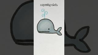 How to draw C to a spouting whale step by step easy drawing for kids #kids #drawig #easydrawing