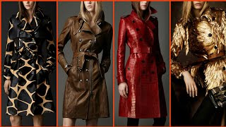 Lethal Leather Coat Designs. Long-Short Winter Coat designs for Women 2021