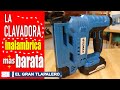 CLAVADORA ENGRAPADORA INALAMBRICA HYUMAX para madera aglomerado y mdf 🙀⭐ EL Gran Tlapalero