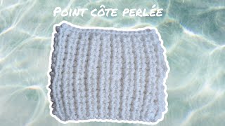 Point côte perlée au tricot