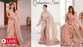 Qalamkar Sahiba Organza Embroidered Saree RANYA