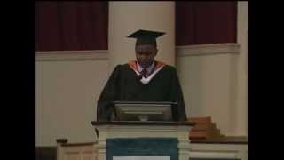 Raymond Kaniu,'13 MA (IR) presents his Maxwell Convocation Speech