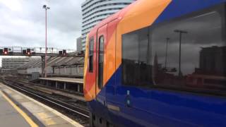 458536 enters platform 16, London Waterloo