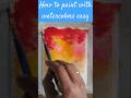 how to paint with watercolors easy #watercolorpainting #watercolor #watercolortutorial #shortsfeed