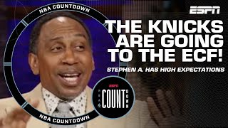 ORANGE & BLUE SKIES BABY 🗣️ Stephen A. has high expectations for Knicks in playoffs | NBA Countdown
