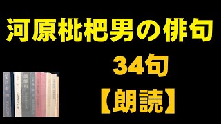 河原枇杷男（かわはらびわお）の俳句　34句　【朗読】