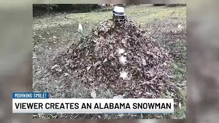 Morning Smile: Building an Alabama snowman