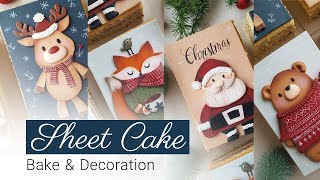 آموزش شیت کیک با دکور فوندانت | Sheet Cake : Bake & Decoration