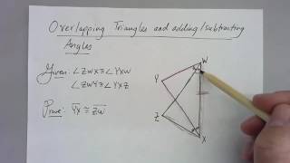 Overlapping triangles and adding angles